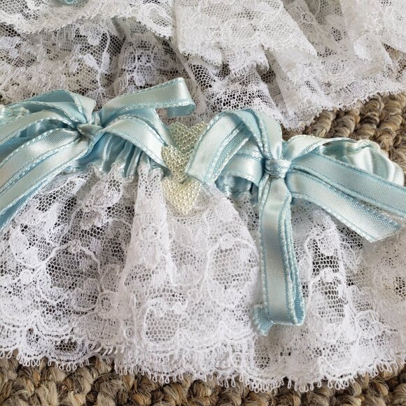 Vintage Ann Seton "Something Blue" Bridal Garter Set - Picture 5 of 8
